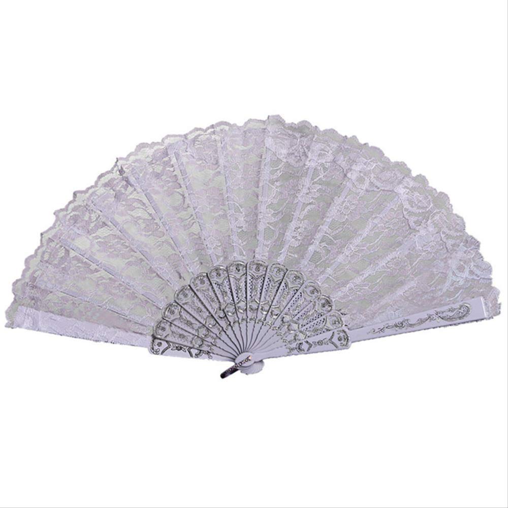 LXTIN Handheld Folding Fan - Chinese & Spanish Style Silk Lace Floral Fan for Wedding, Dance, Party Decor & Summer Cooling Accessory - Perfect for Bridal Shower, Cultural Events & Home Decoration