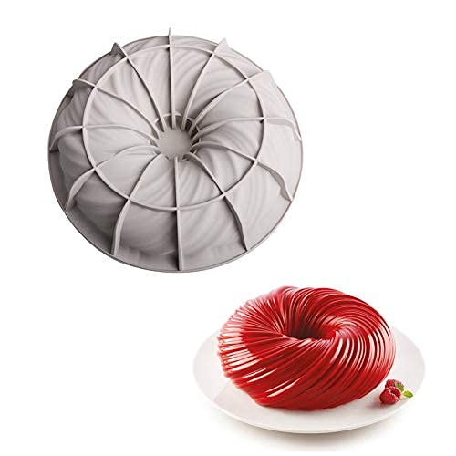 SuperMa 8-Inch Silicone Bundt Pan - Nonstick Fluted Tube Cake Mold for Baking Bread, Mousse & Cakes | Perfect for Birthday Parties, Holiday Desserts & Home Baking