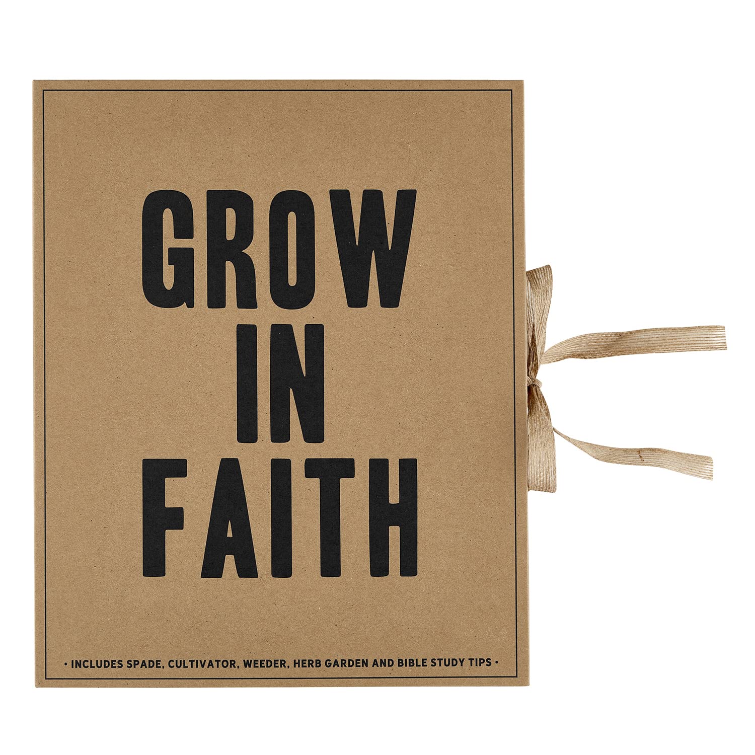 Creative Brands Corrugated Book Box Gift Set - 3-Piece Garden Tools for Faithworks (Grow in Faith) - Perfect for Christian Home Decor, Bible Study Gifts & Sunday School Prizes