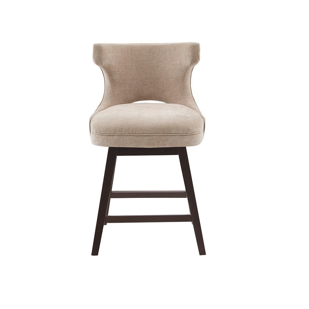 DTY Indoor Living Swivel Counter Stool - Adjustable Height Bar Stool with Padded Seat for Kitchen Island, Breakfast Nook & Home Bar - Comfortable Modern Dining Chair for Small Spaces