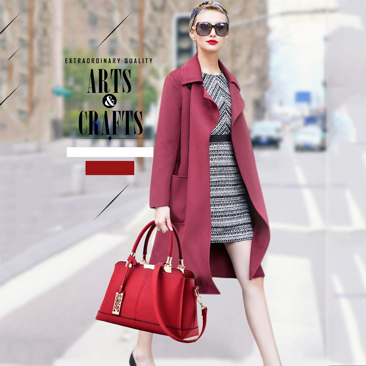 NICOLE & DORIS Women's Fashion Handbags - PU Leather Top Handle Shoulder Bags for Ladies | Perfect for Work, Travel & Everyday Use