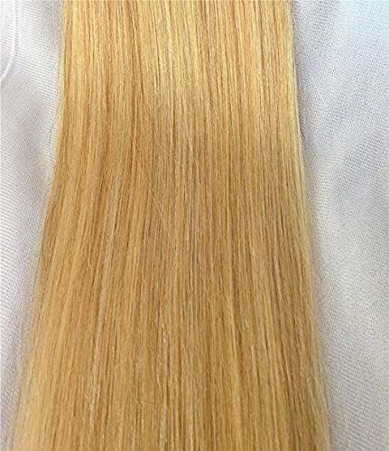 RemeeHi Invisible Fish Line Hair Extensions 100% Remy Human Hair 25cm (22 Inch) - 170g Blonde 27/613# for Seamless Micro Hidden Straight Hair - Perfect for Weddings, Parties & Daily Styling