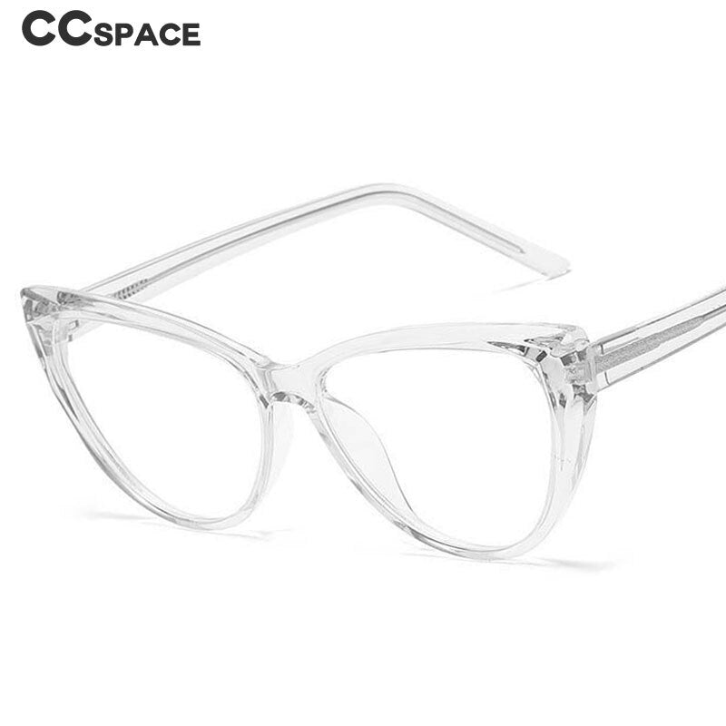 CCspace Women's Full Rim Square Cat Eye Titanium Eyeglasses Frame - Lightweight & Durable TR90 Material (Model 54719) - Perfect for Work, Reading & Fashion Accessories