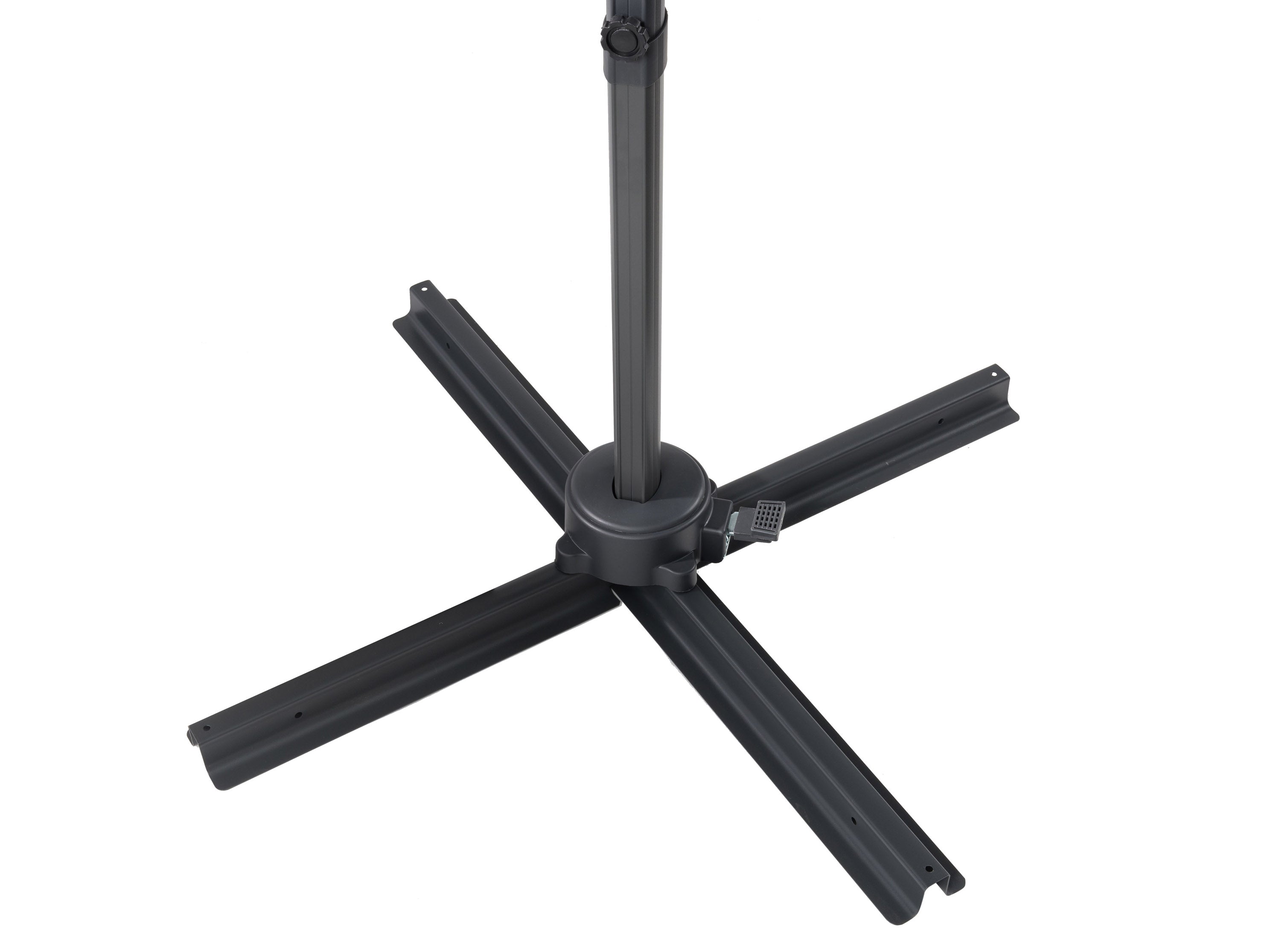 9.5ft Offset Patio Umbrella - 360 Degree Rotation Cantilever Outdoor Umbrella in Grey | Perfect for Poolside, Backyard, Deck, and Garden Shade