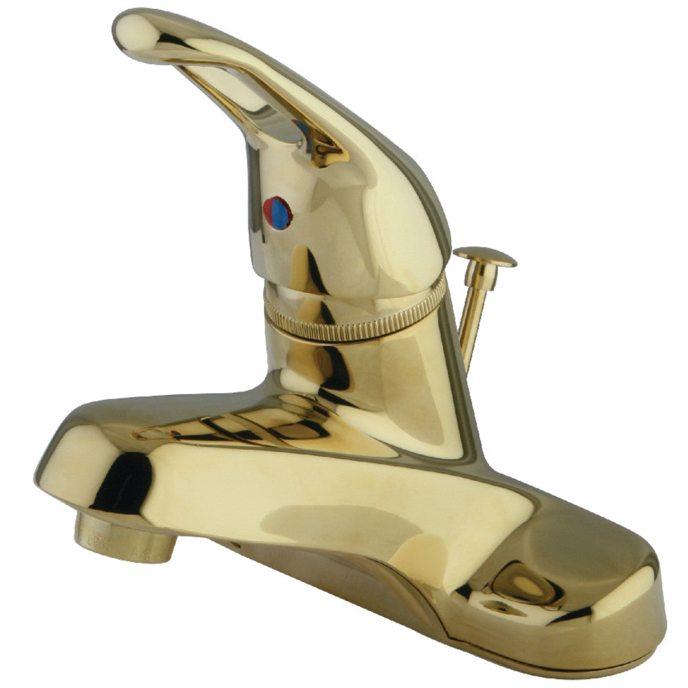 Kingston Brass KB518B Single Handle 4-Inch Centerset Bathroom Faucet - Modern Water-Saving Design for Bathroom Sink, Vanity & Powder Room Installation