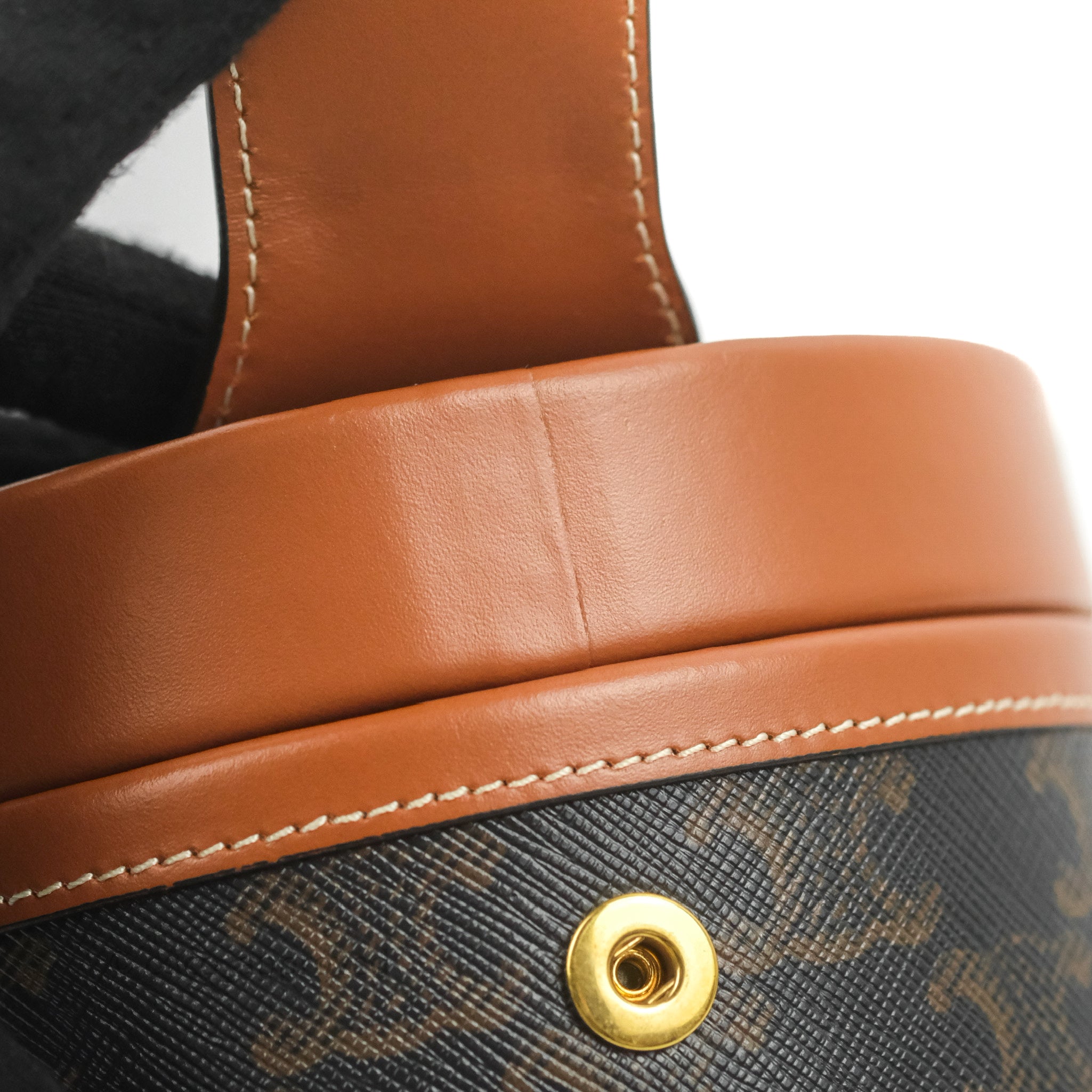 Celine Small Tambour Triomphe Canvas Shoulder Bag - Luxury Designer Handbag for Women | Perfect for Work, Travel & Everyday Use