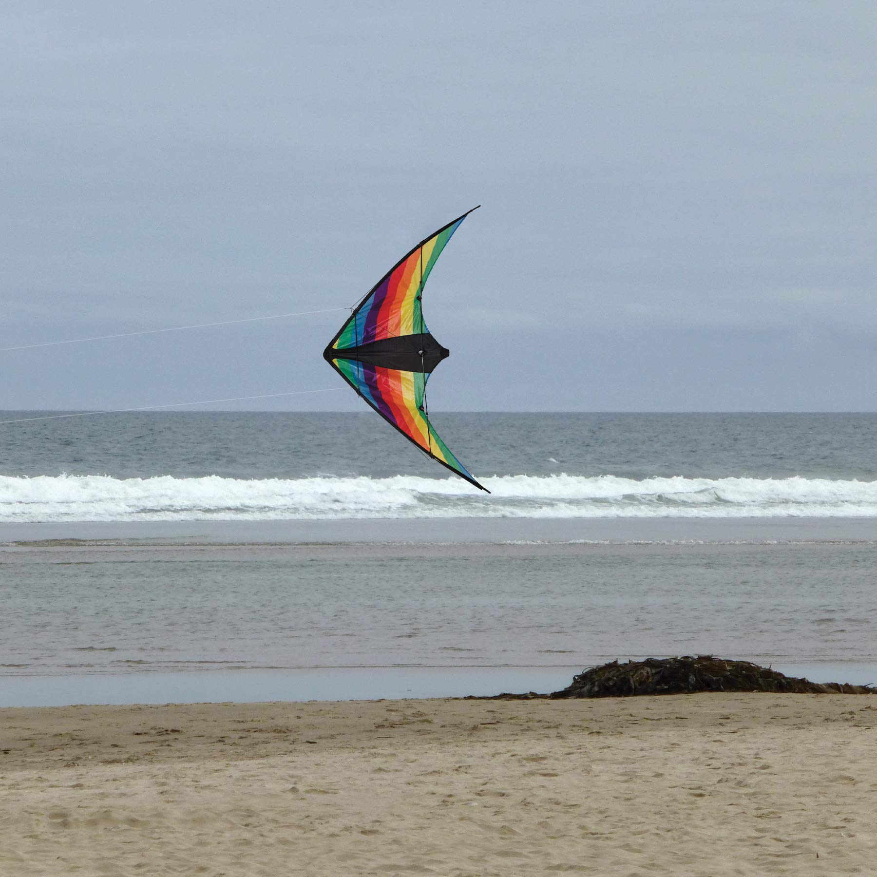 Rainbow Stripe Dual Control Sport Kite - 48
