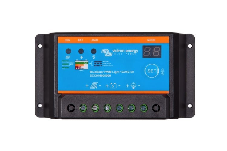 Victron Energy BlueSolar PWM Charge Controller 48V 30A with LCD Display & USB Port - Perfect for Off-Grid Solar Systems, RVs, Boats, and Remote Power Applications