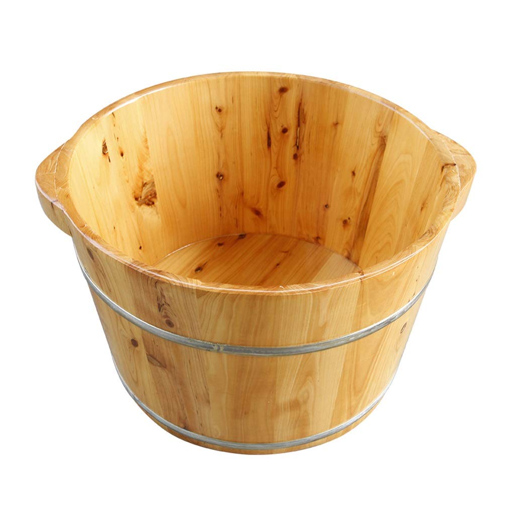LIZHIQIANG Wooden Foot Spa Tub - Massage, Soak & Relaxation for Home Spa, Pedicure & Self-Care | Portable Foot Bath Basin for Sauna, Aromatherapy & Stress Relief
