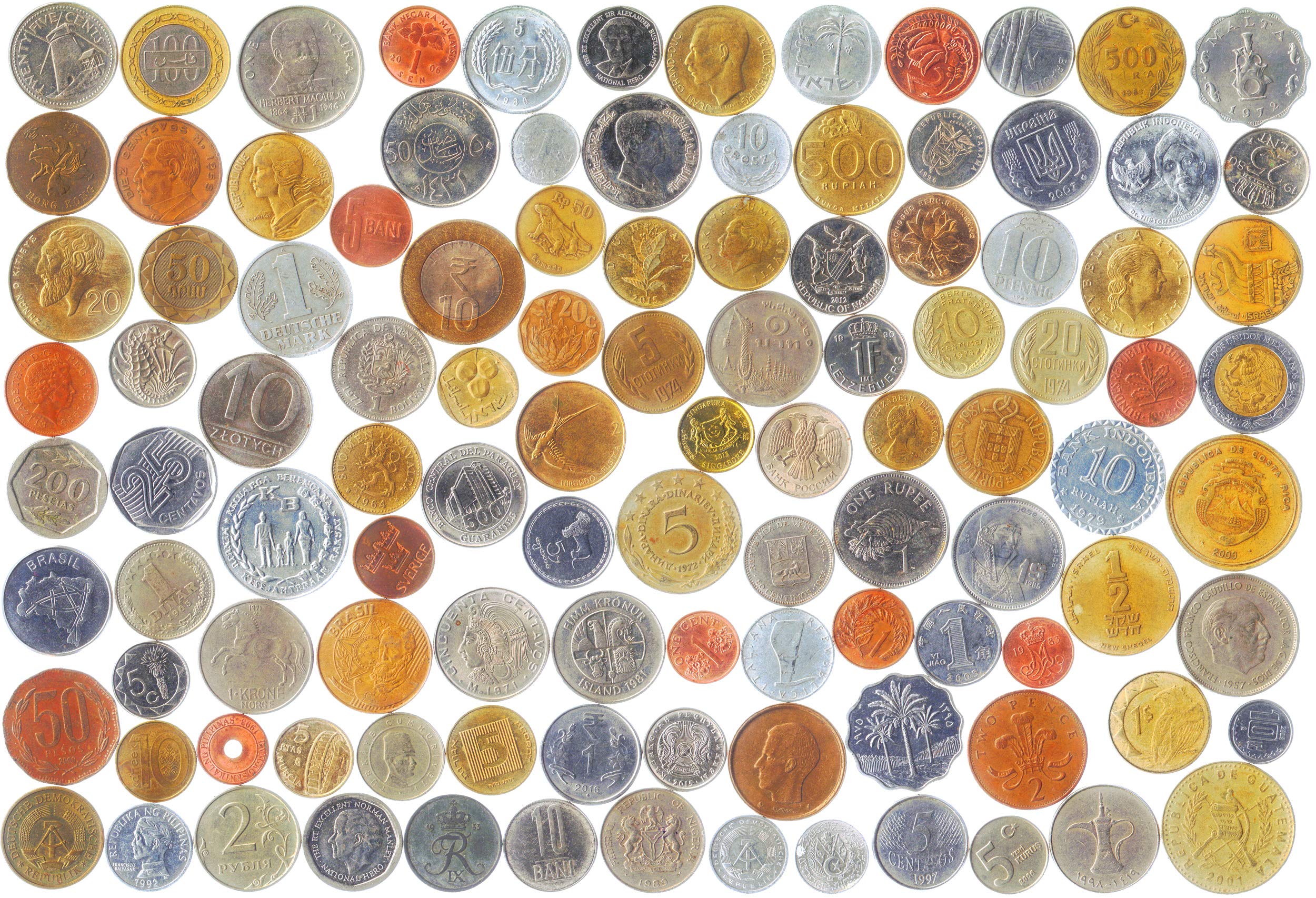 200 Rare & Unique Coins from 50 Countries - Complete World Coin Collection with Protective Storage Pouch | Perfect for Coin Collectors, Travel Souvenirs & Educational Gifts