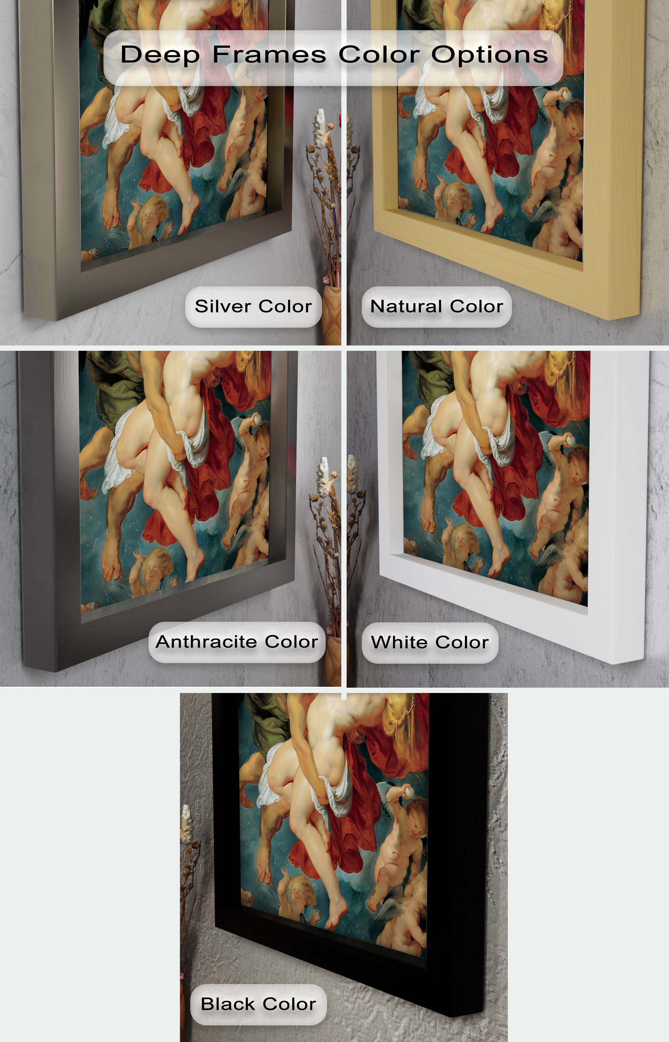 Abduction of Psyche - Mythological Renaissance Nude Oil Painting Reproduction | Classic Art Wall Decor for Living Room, Bedroom & Office