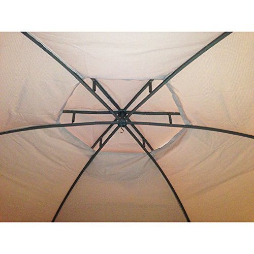Long Beach Gazebo Replacement Canopy Top Cover with Netting - RipLock 350 UV Protection - Outdoor Patio, Garden, Backyard Shade Shelter Accessory