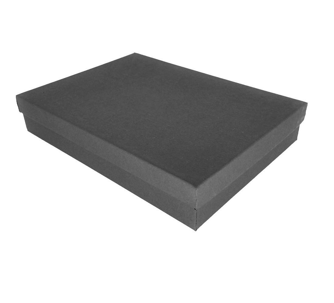 100 Pack 5.4x3.5x1 Inch Black Matte Jewelry Boxes for Rings & Necklaces