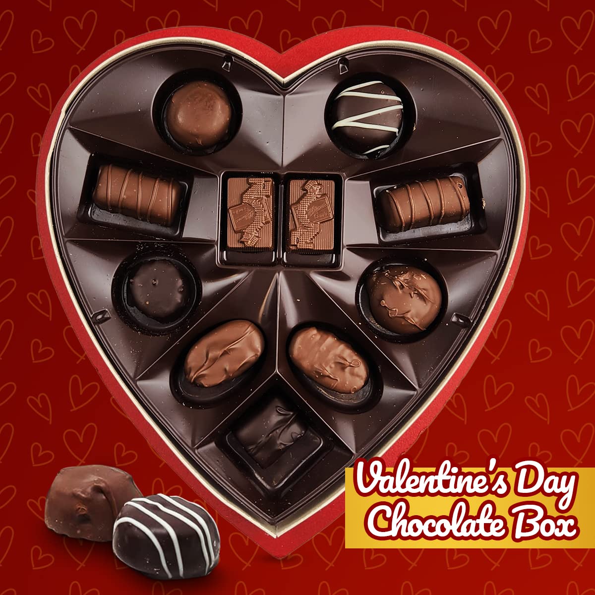 Whitman's Assorted Chocolate Sampler - 5.1oz Premium Milk & Dark Chocolate Gift Box for Mother's Day, Valentine's, Birthdays & Special Occasions - Heart-Shaped Candy Box to Impress Loved Ones - Perfect for Gifting, Celebrations & Sweet Moments (1 Pack)
