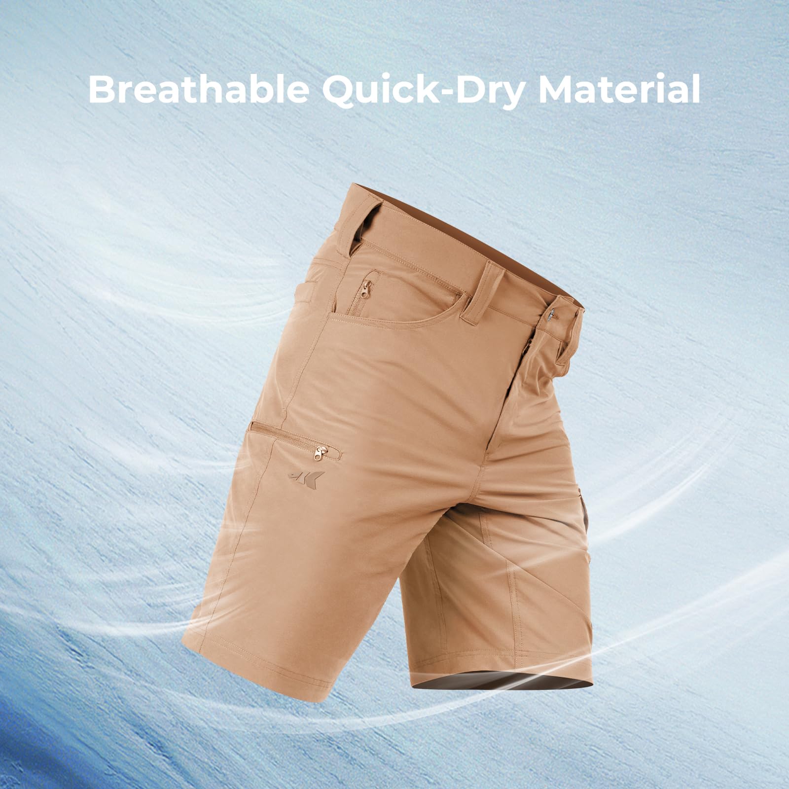 KastKing Men's Quick Dry Fishing & Hiking Shorts with UPF 50+ Sun Protection - 7 Multi-Functional Pockets, 10.5