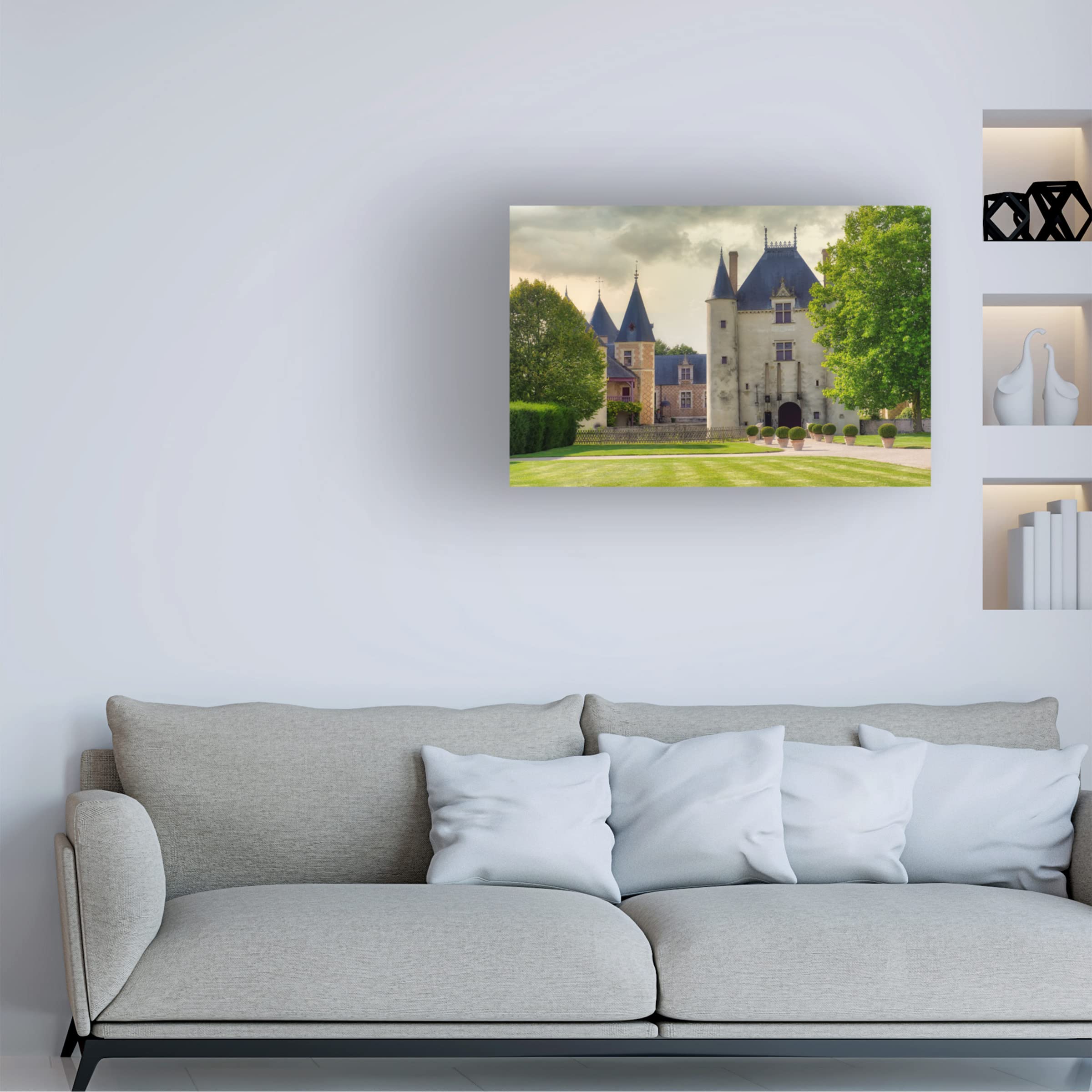 Trademark Fine Art 'Castle and Lawn' Canvas Wall Art by Cora Niele - Premium Home Decor for Living Room, Bedroom & Office