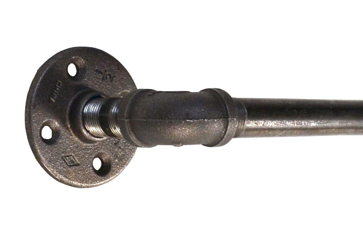 Turnbull Farms(TM) Heavy Duty Industrial Pipe Curtain Rod - 146 Inch Adjustable Length, 2-Segment Design for Large Windows | Perfect for Loft, Warehouse & Industrial Style Home Decor