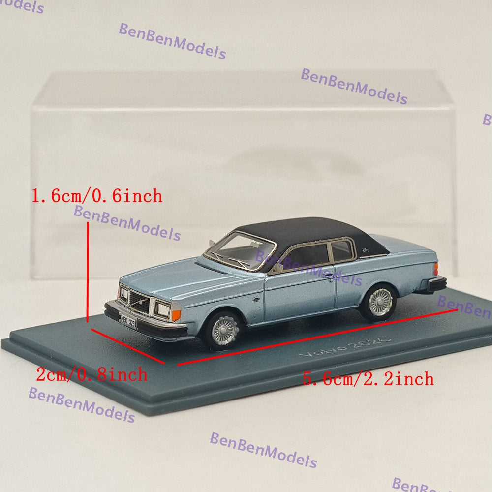 1/87 NEO SCALE MODELS Volvo 262C Resin Diecast Car - Limited Edition Blue Collector's Item for Model Car Enthusiasts & Display Showcase