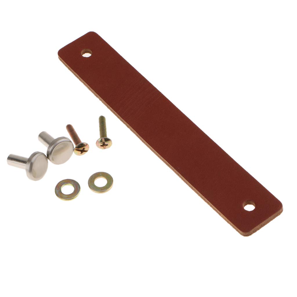 Nordic Handmade Leather Door Handle Pulls - Brown | Vintage Kitchen Cabinet Knobs & Drawer Handles | Perfect for Farmhouse, Rustic, and Modern Furniture Decor