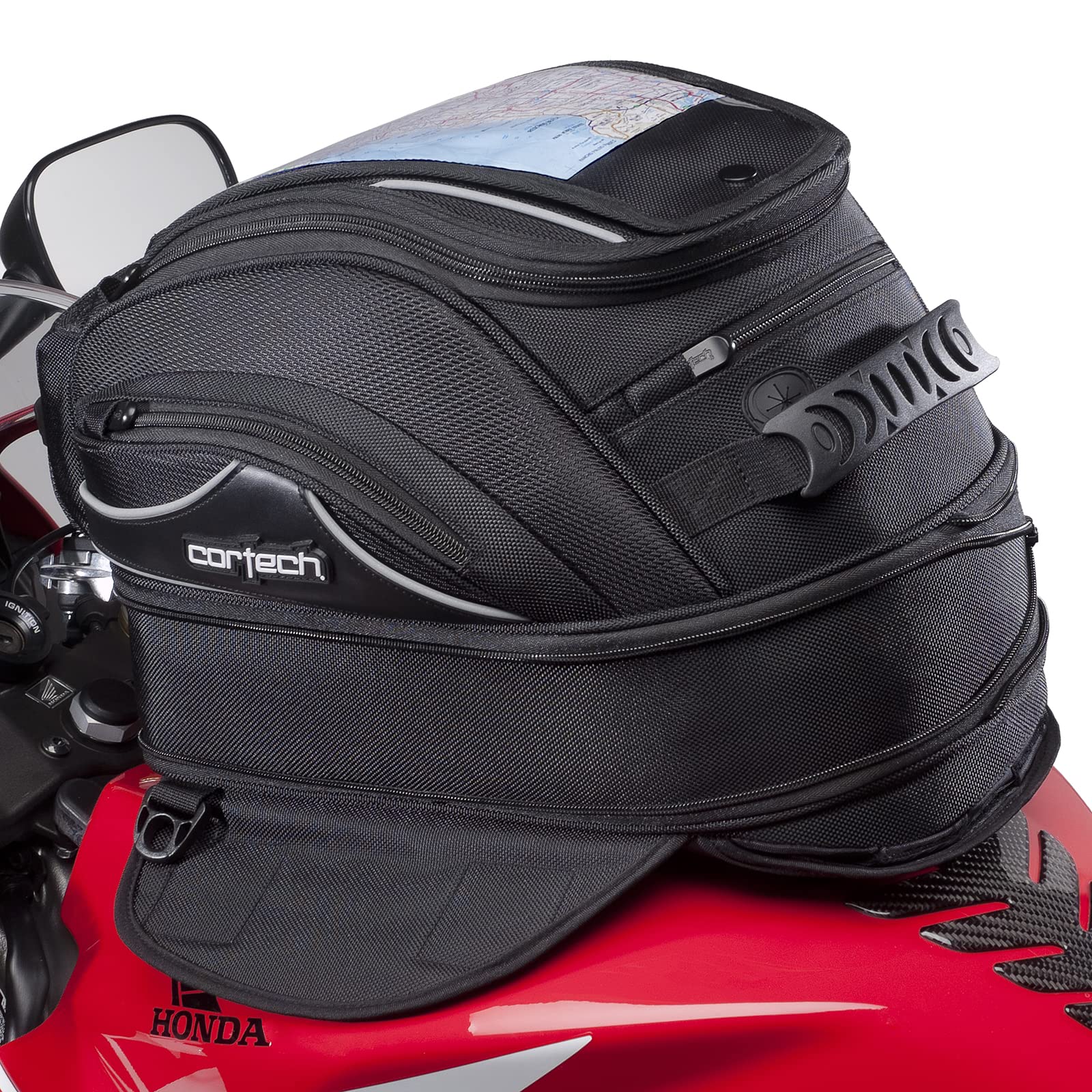 Cortech Super 2.0 18L Motorcycle Tank Bag - Waterproof Motorcycle Storage for Touring, Commuting & Adventure Riding