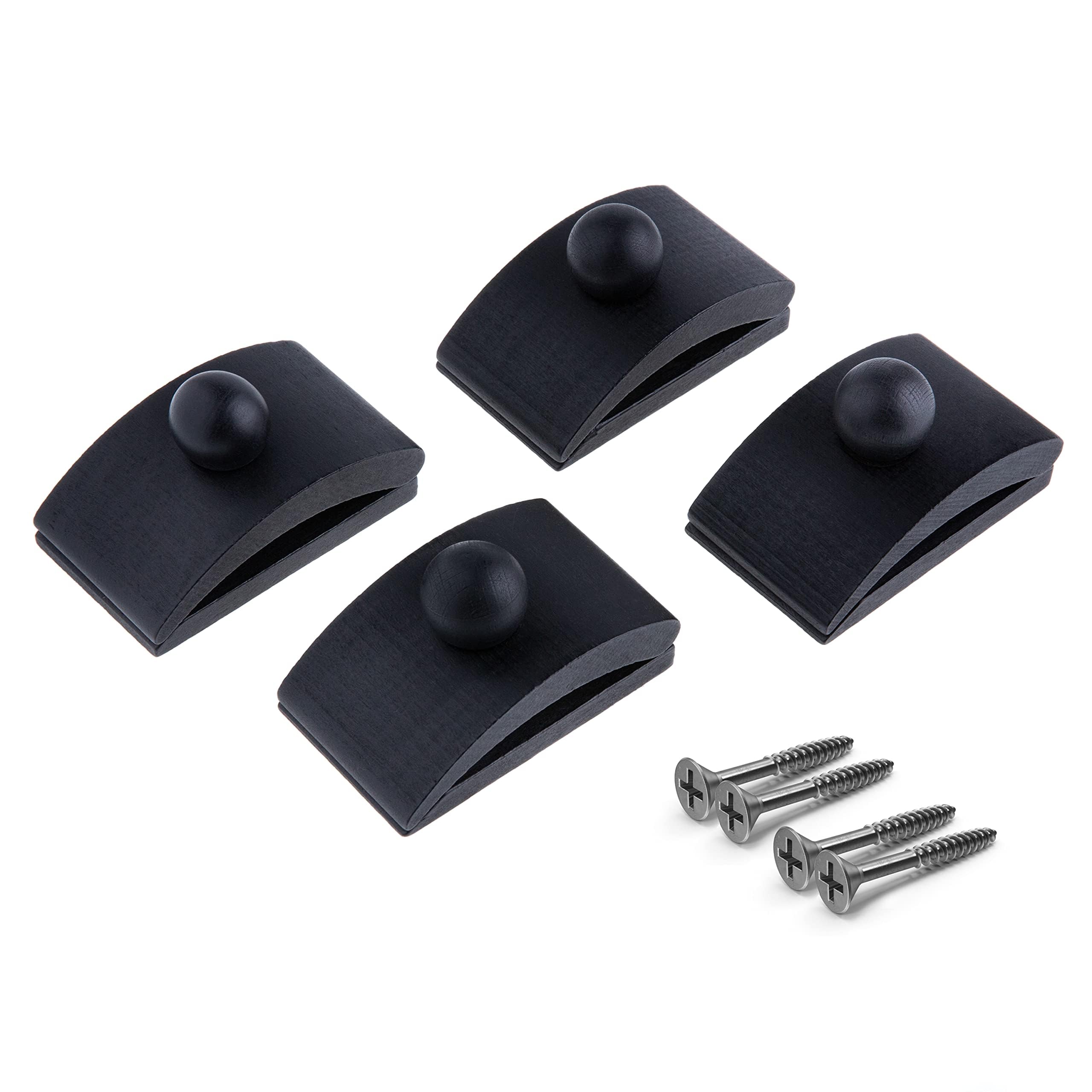 Premium Wooden Quilt Wall Hangers with 4 Large Black Clips & Screws - Heavy Duty Tapestry Hangers for Quilts, Blankets, Wall Decor - Perfect for Bedroom, Living Room, Nursery & Home Decor