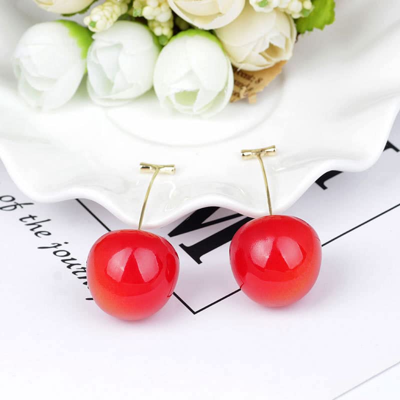 Kakyoin Cherry Dangle Earrings for Women - Sweet & Lovely Fruit-Shaped Jewelry - Funny & Cute Gift for Her - Perfect for Cosplay, Anime Conventions & Everyday Fashion Accessories