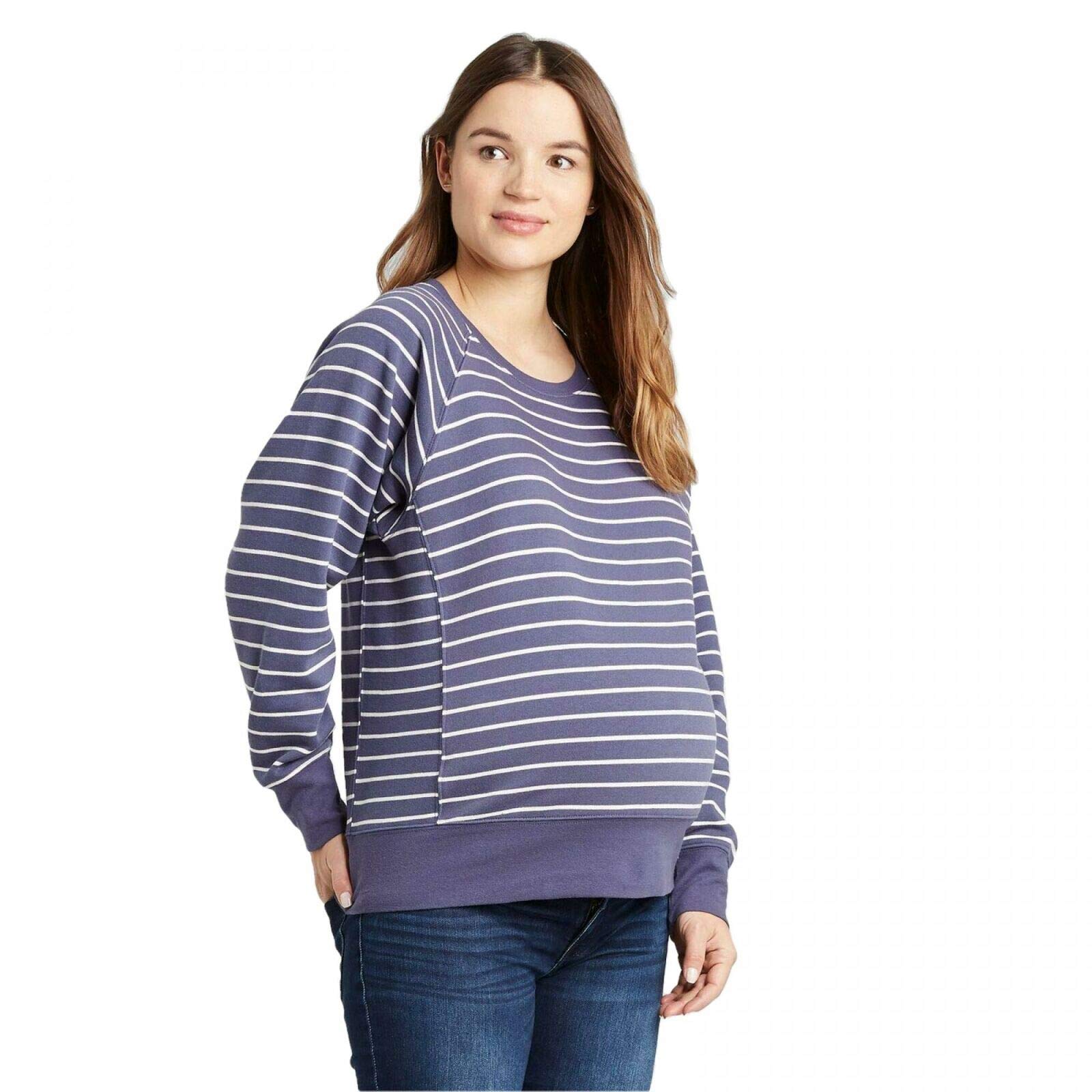 Comfortable Maternity Lounge Pullover Sweatshirt - Soft Stretchy Oversized Pregnancy Hoodie for Women | Perfect for Relaxing at Home, Maternity Photos & Casual Outings
