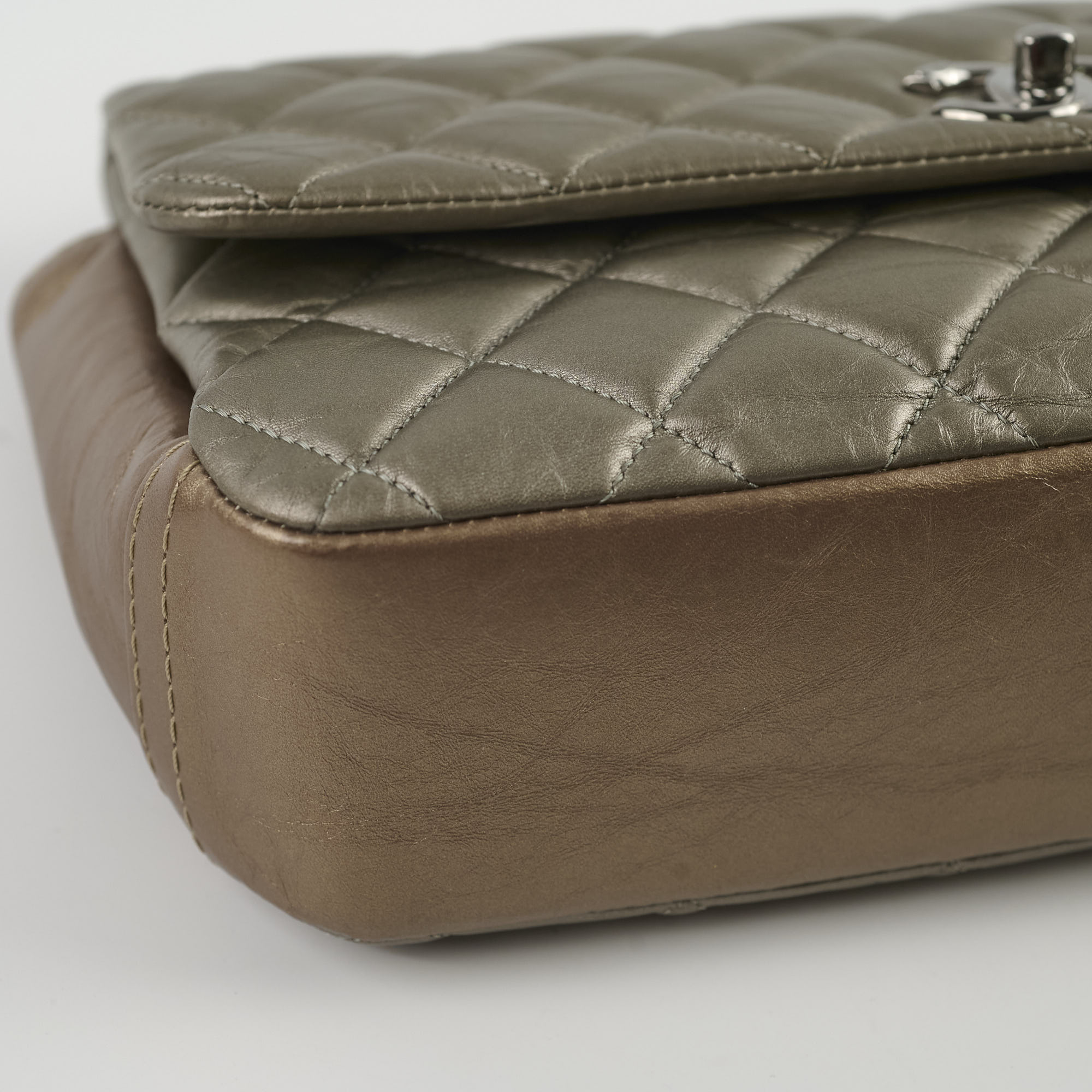 Chanel Metallic Bronze & Gold Seasonal Flap Bag - Luxury Designer Handbag for Women, Perfect for Evening Parties & Special Occasions