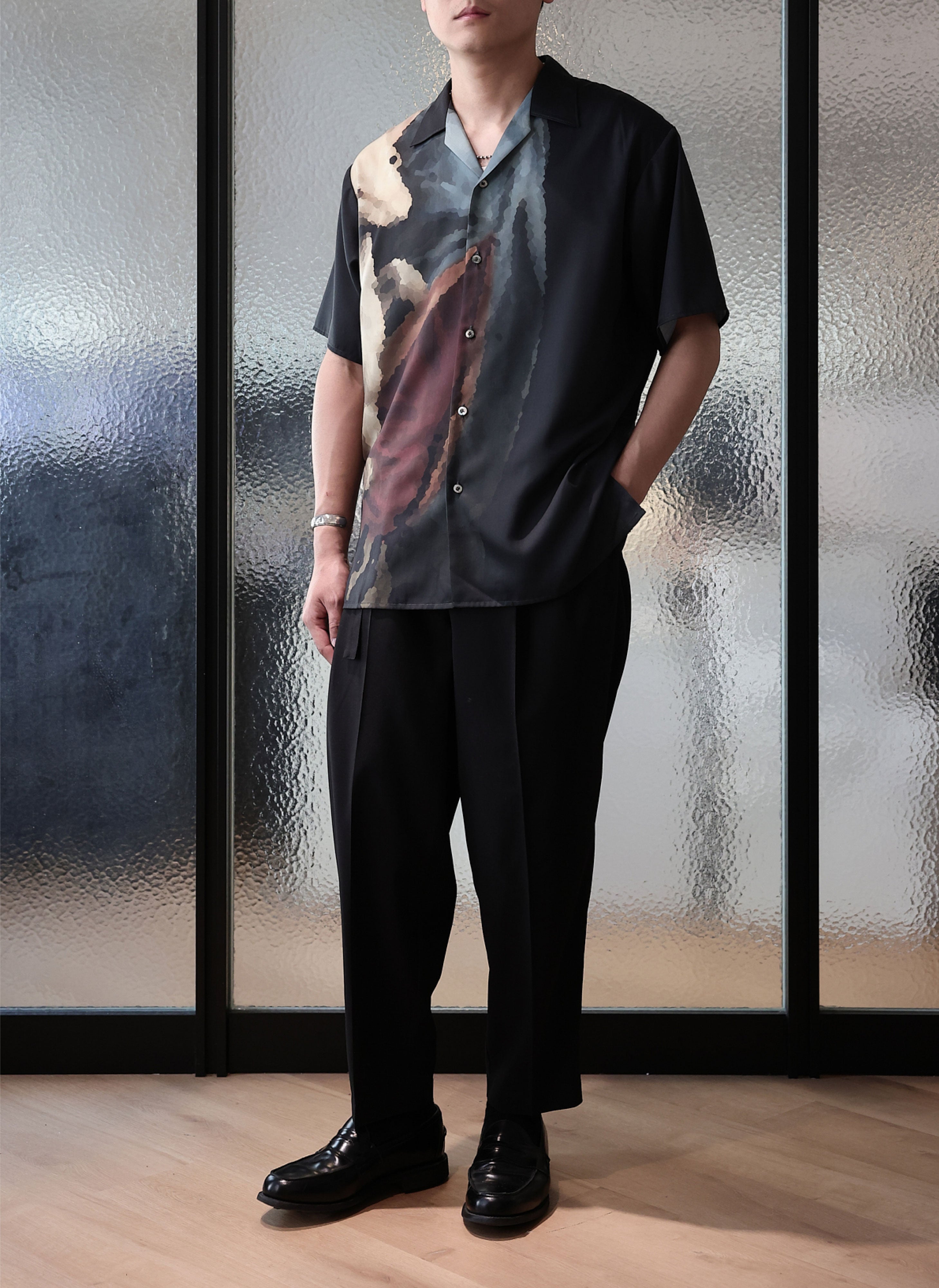 Stylish Dama Con Lermellino Polyester Open Collar Shirt for Women - Perfect for Office, Casual Wear & Special Occasions