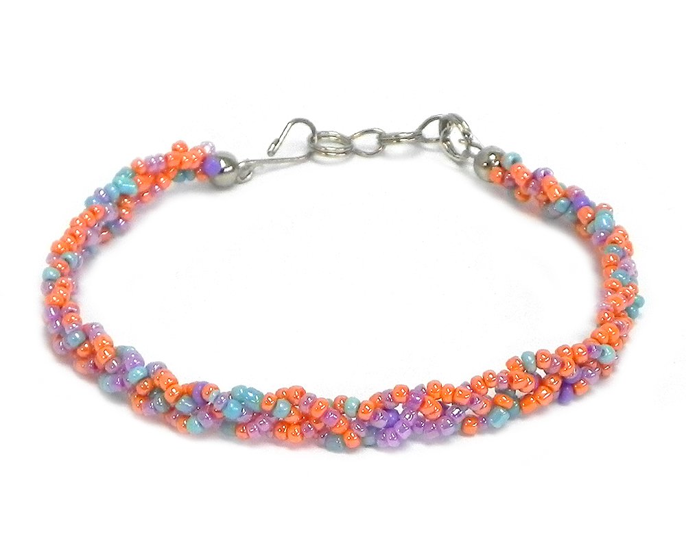 Mia Jewel Shop Multicolored Braided Seed Beaded Thin Strand Bracelet - Handmade Boho Bracelet for Women, Fashion Jewelry Accessories for Casual Wear, Festivals & Beach Outfits
