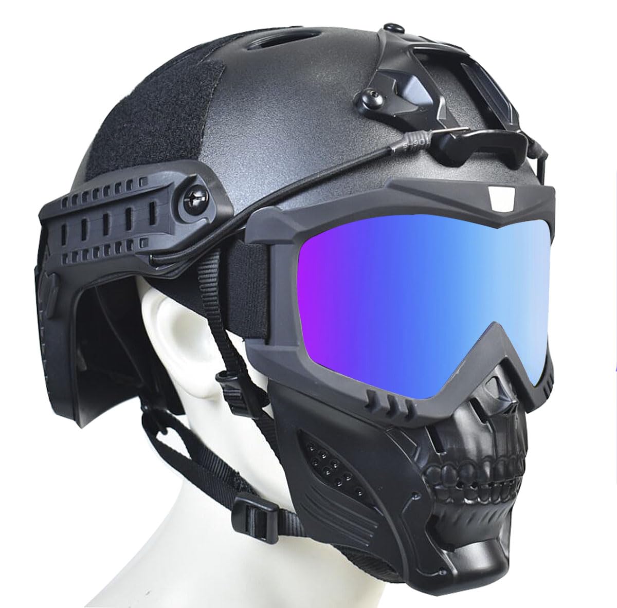 Tactical Airsoft Full Face Mask with Anti-Fog Goggles & Adjustable Helmet - Protective Gear for Adults & Teens | Perfect for Airsoft Battles, Paintball Games & Outdoor Sports
