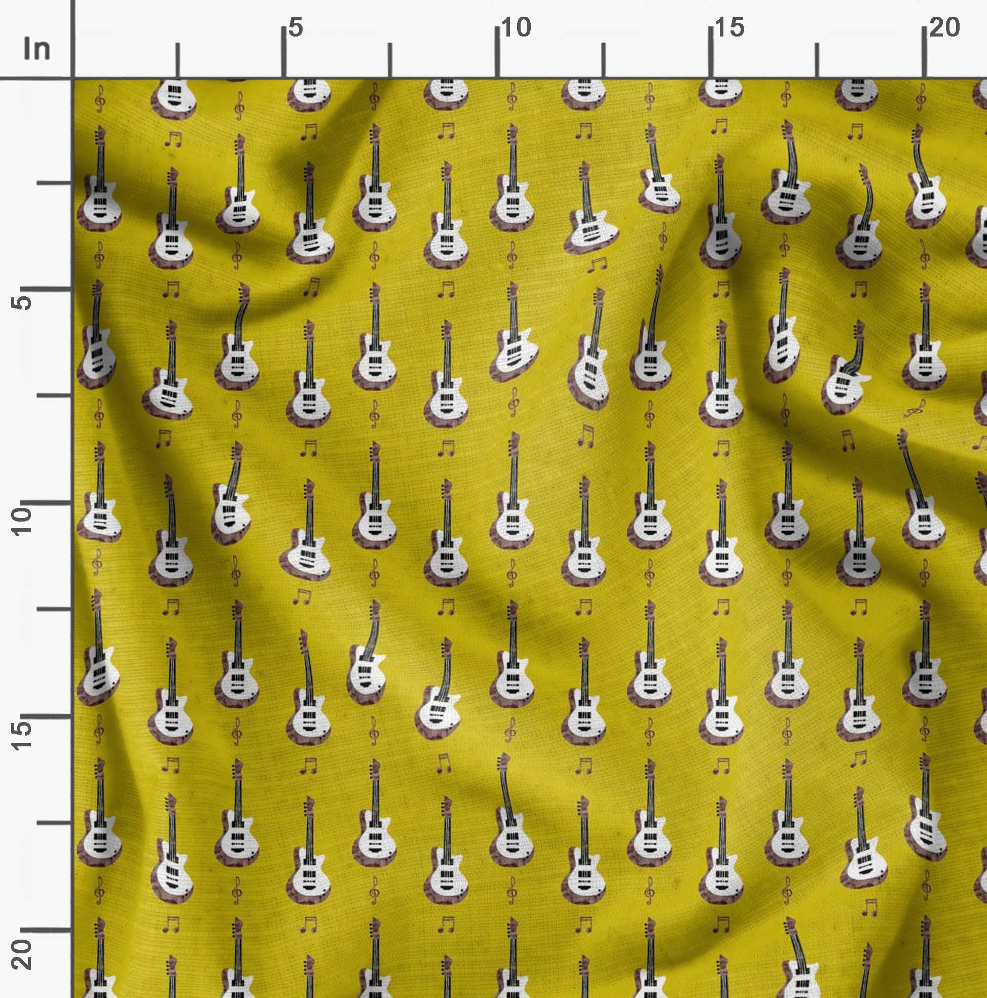 Soimoi Moss Georgette Brown Fabric by The Yard - 42 Inch Wide Printed Fabric for Dresses, Curtains & Musical Instrument Cases - Soft Flowy Material for Apparel & Home Decor