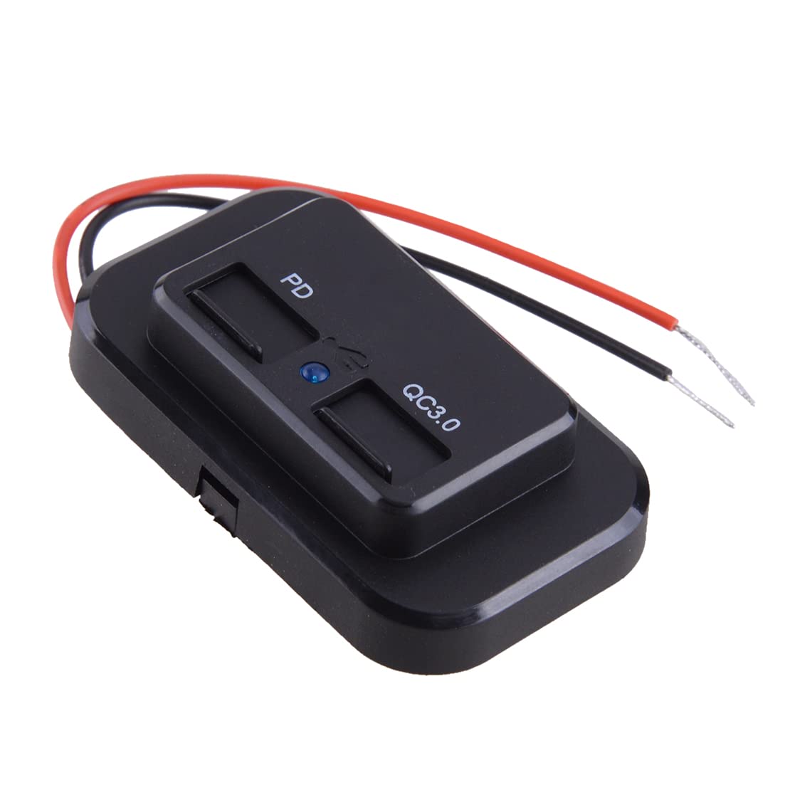 12V-24V 4.8A Dual USB Car Charger with PD & QC3.0 Fast Charging - Waterproof LED Power Outlet for Truck, Boat, RV - Perfect for Road Trips & Marine Adventures