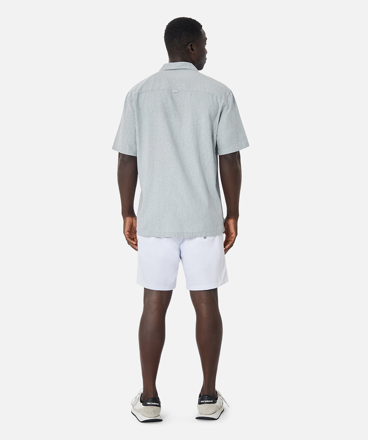 Adra Short Sleeve Linen Shirt for Men - Lightweight Washed Blue Casual Button Down Shirt - Perfect for Summer, Beach, and Outdoor Activities