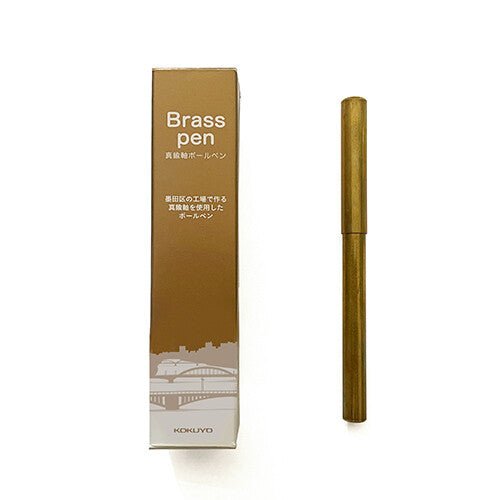 Premium Brass Ballpoint Pen - Elegant & Durable Writing Instrument for Office, School & Gifts | Smooth Ink Flow & Comfortable Grip | KOKUYO Brand