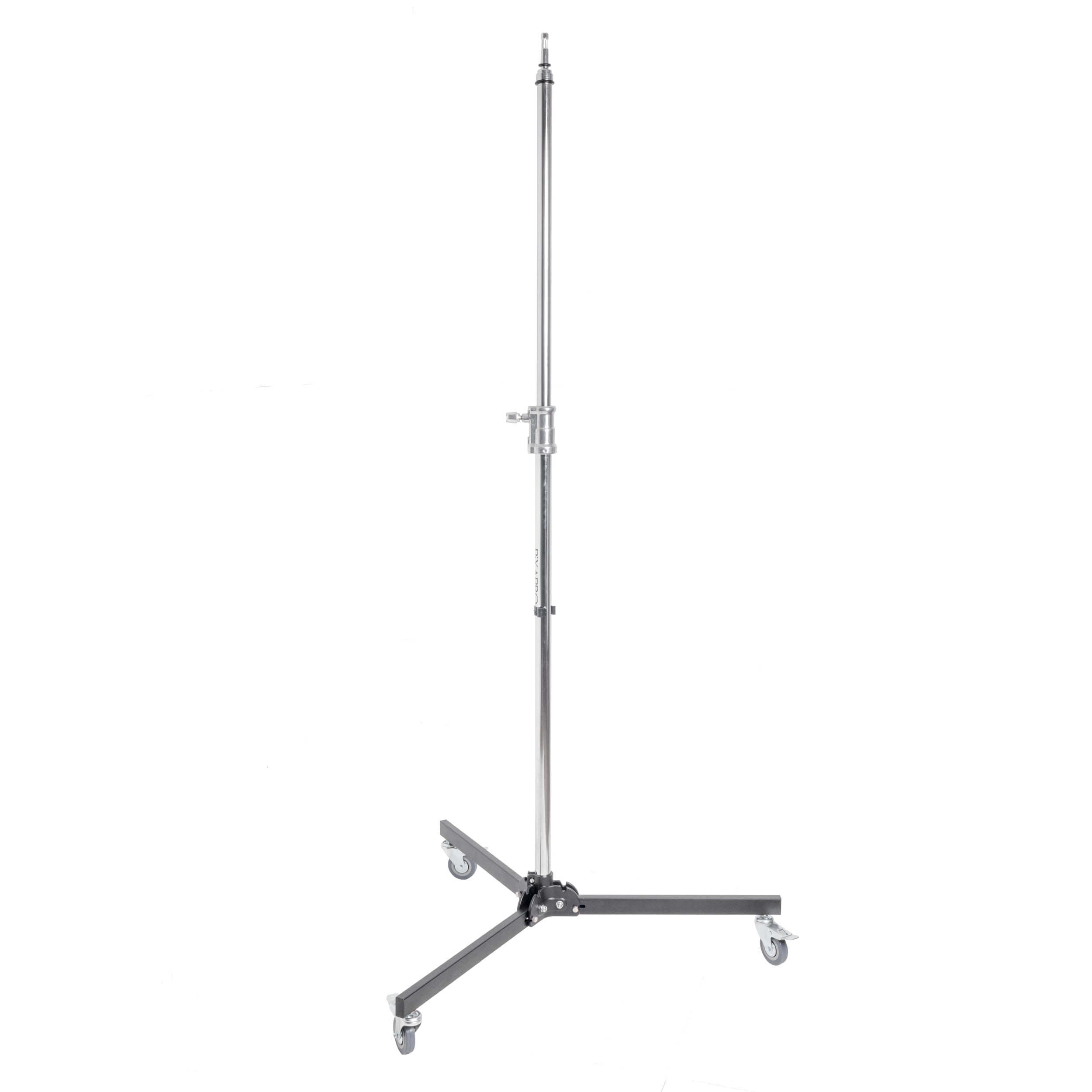 Adjustable 228cm (7.5ft) Heavy Duty Steel Tube Roller Light Stand with 2-Tier Extension - Perfect for Photography Studios, Video Production & Event Lighting