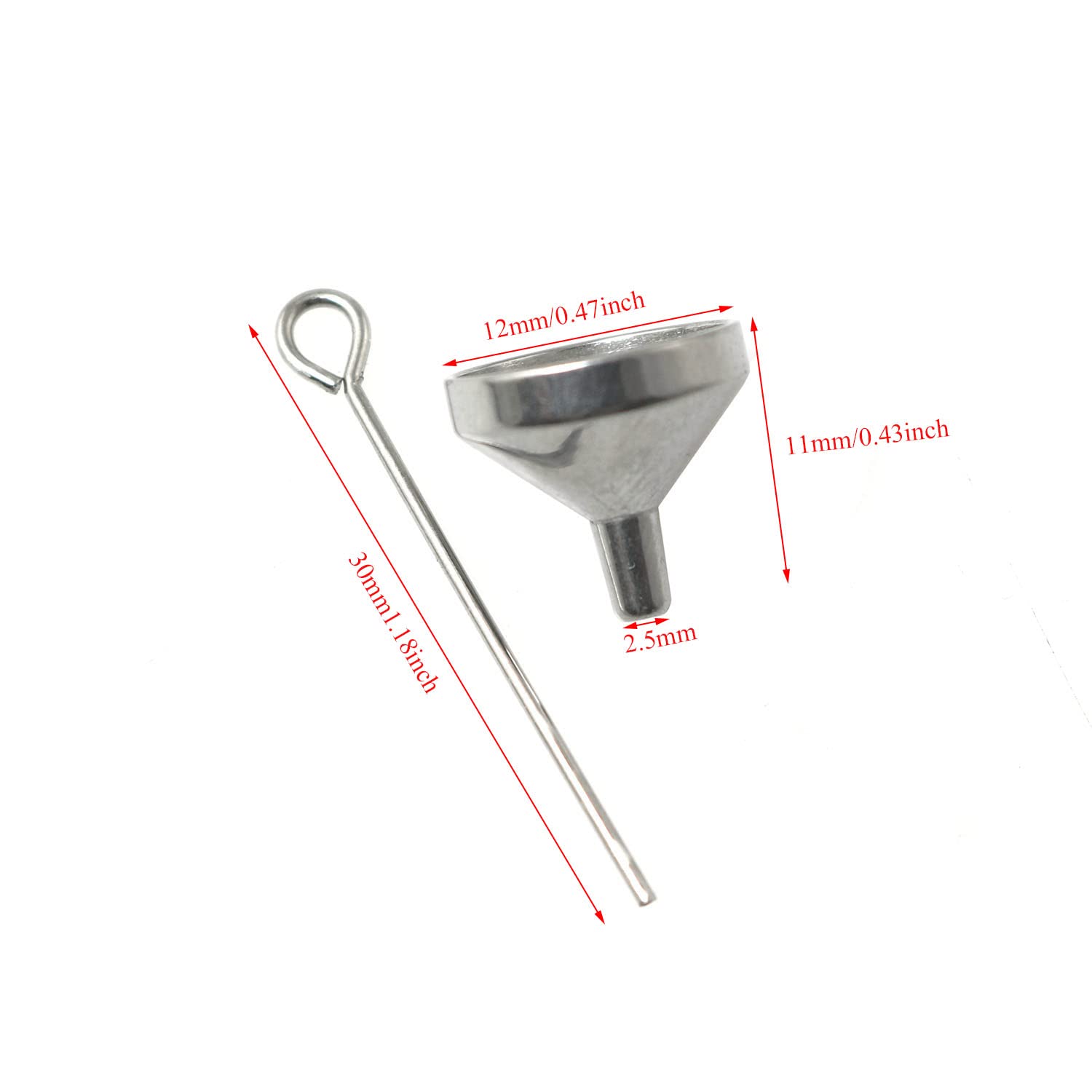 Premium Stainless Steel Mini Funnel 1 Inch - Perfect for Perfume, Essential Oils, Powder & Small Bottle Filling - Ideal for DIY Crafts, Travel Kits & Home Organization