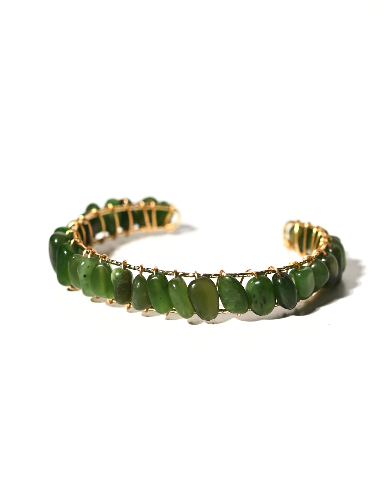 Natural Green Jade Bangle Bracelet for Women - Handcrafted Healing Stone Jewelry - Perfect for Meditation, Yoga & Spiritual Gifts