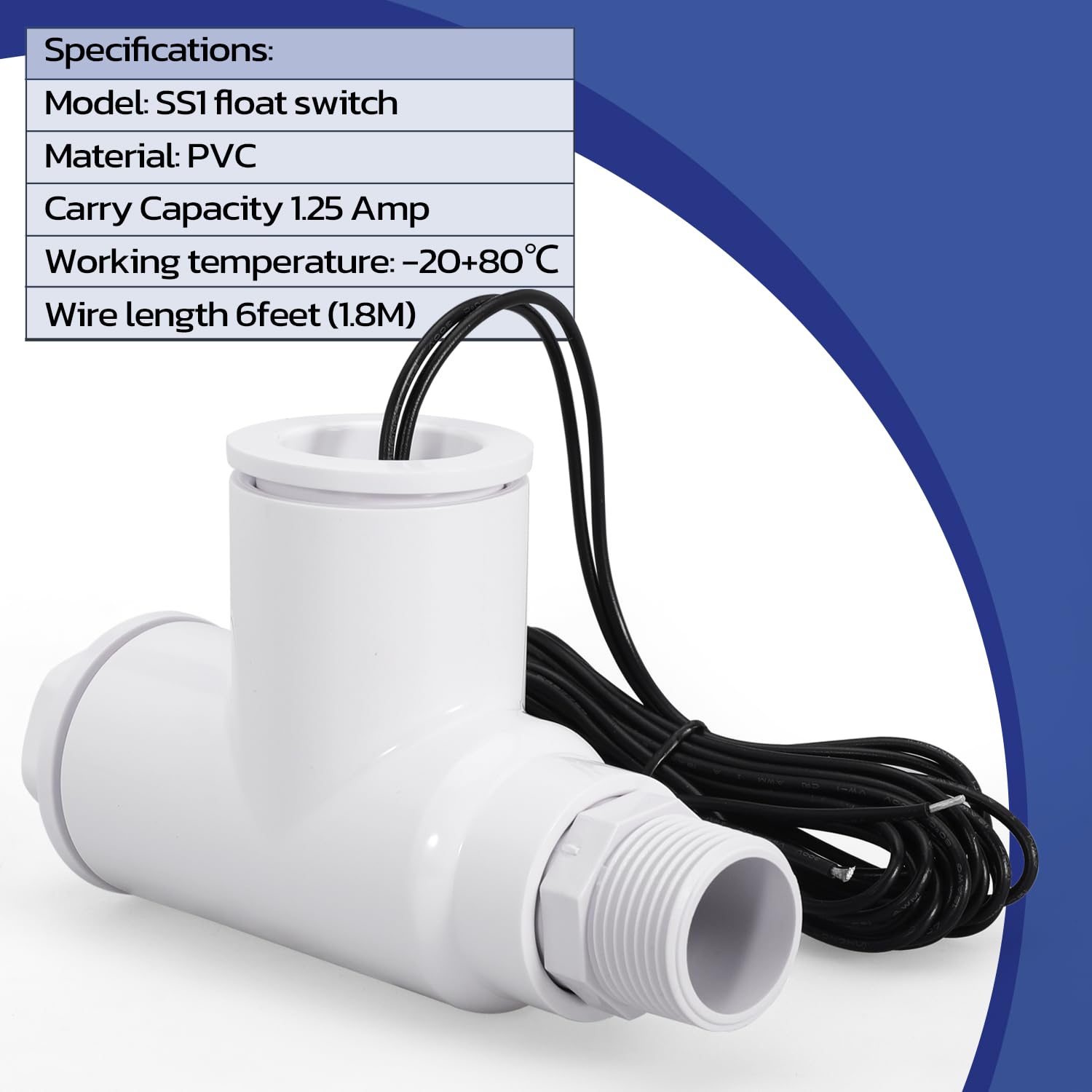 10PCS SS1 Float Switch with 3/4