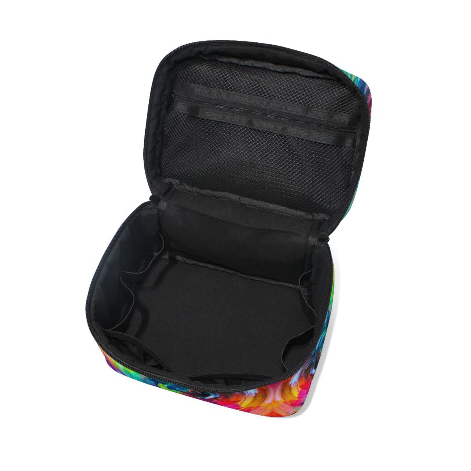 Rainbow Watercolor Cloud Marble Cosmetic Bag - Zippered Makeup Organizer Pouch for Women & Girls | Travel Toiletry Case, Perfect for Daily Use & Gift Giving