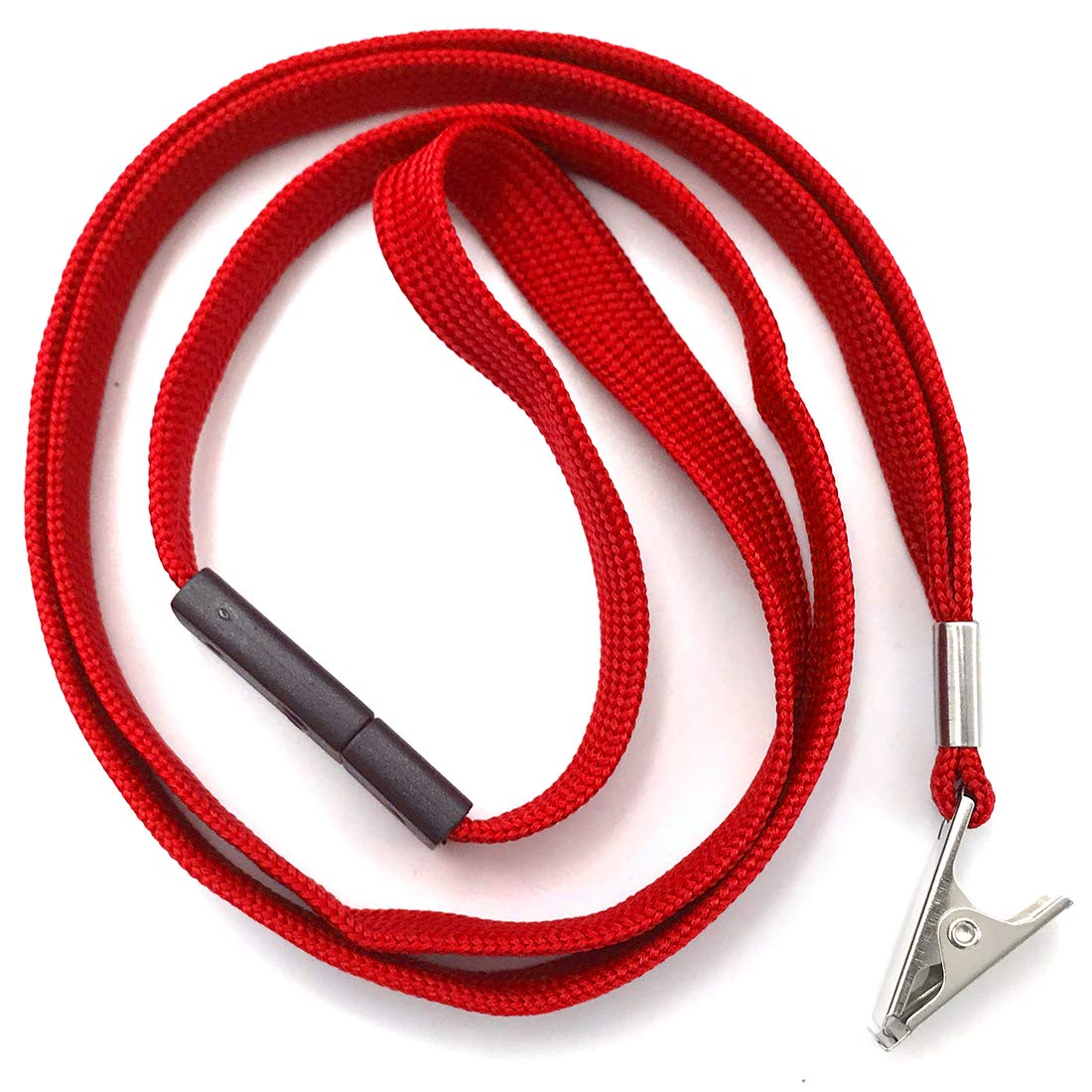 Breakaway Safety Lanyards - Red (50 PCS) for ID Badges & Events