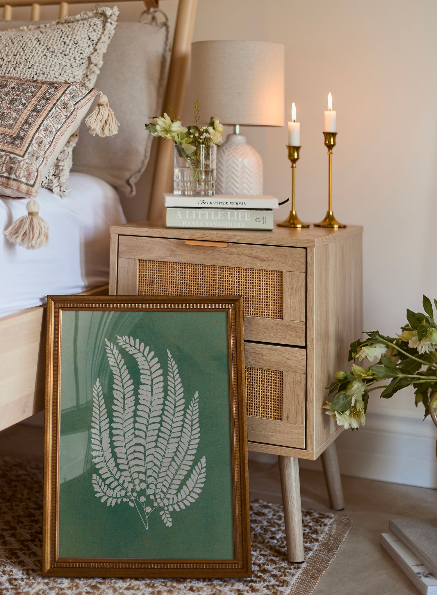 Papercut Lady Fern Art Print - Botanical Wall Decor for Home, Office & Gift Giving - Perfect for Living Room, Bedroom & Workspace Aesthetics