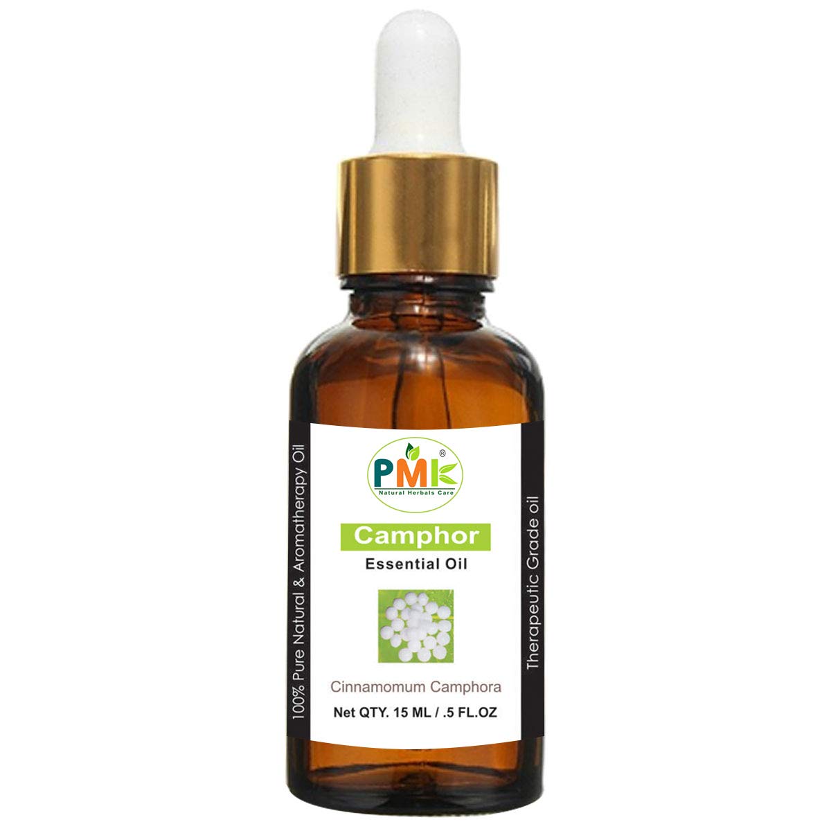 PMK Pure Camphor Essential Oil 15ml - Natural Relief for Skin Itching, Bacterial & Fungal Infections - Perfect for Aromatherapy, Massage & First Aid Kits