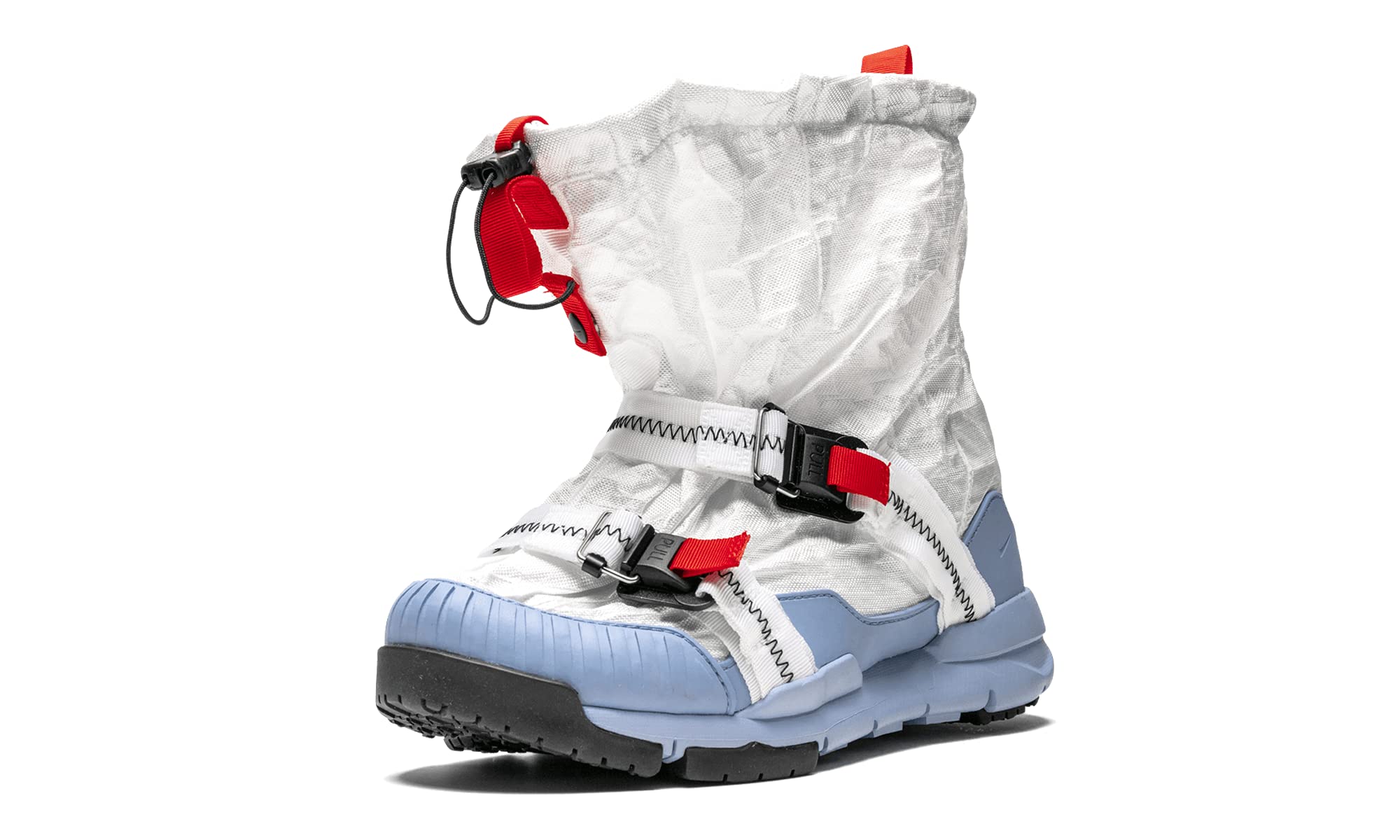 Nike Mars Yard Overshoe Men's Sneakers - Tom Sachs Collaboration White/Cobalt-Red Nylon Shoes for Running, Hiking & Streetwear Fashion