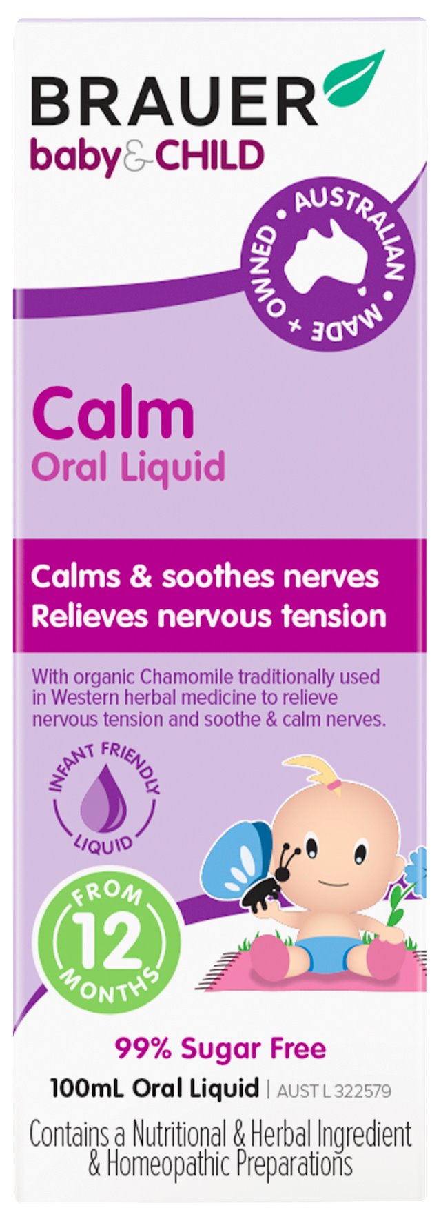 Brauer Baby & Child Calm Liquid - Natural Sleep Aid for Infants & Kids, Soothes Restlessness & Promotes Relaxation - Perfect for Bedtime, Travel & Anxious Moments