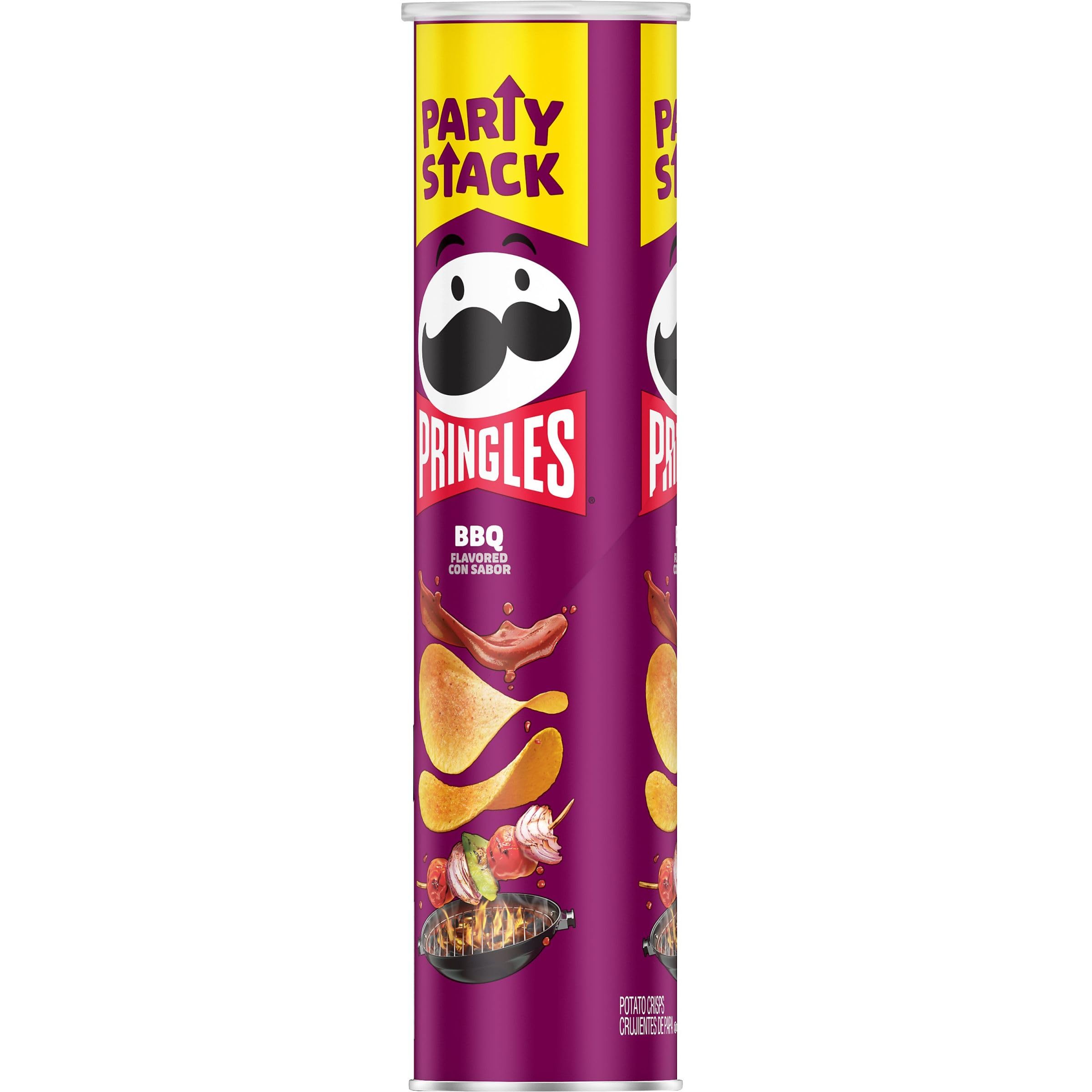 Pringles BBQ Flavored Potato Crisps Chips - 7.1oz Can (Pack of 1) | Crunchy Lunch Snacks, On-The-Go Treats & Party Food | Perfect for Picnics, Road Trips and Game Nights