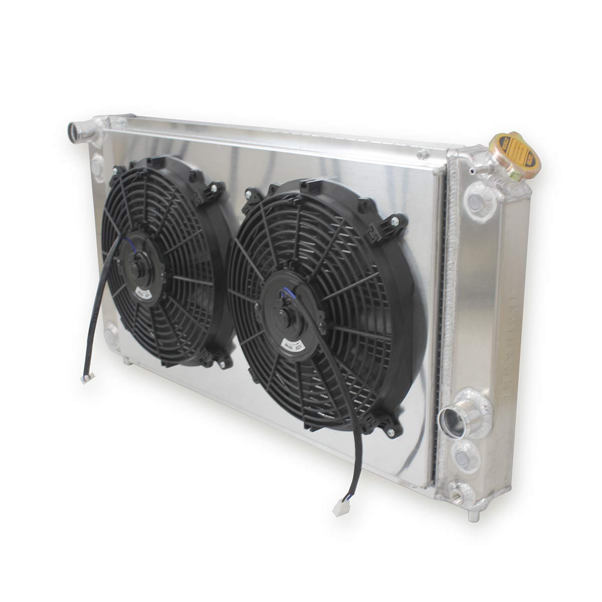Full Aluminum Radiator with 3 Rows & Fan Shroud - Compatible with 1996-2005 Chevy Blazer, S10, GMC Jimmy, Sonoma, Isuzu Hombre, Oldsmobile Bravada 4.3L V6 - Perfect for Pickup Trucks & Off-Road Adventures