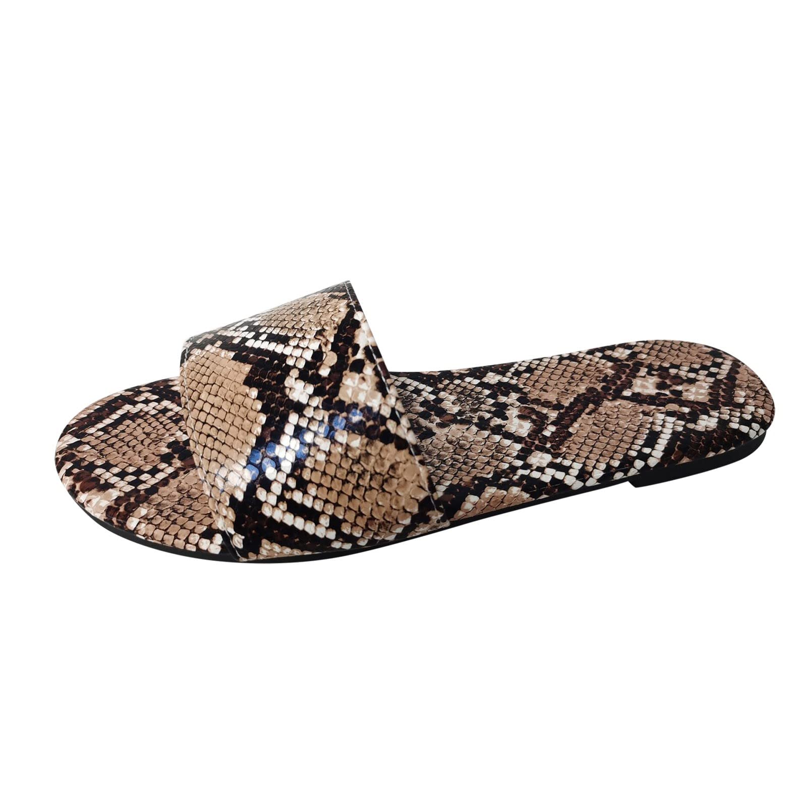 Women's Fashion Leopard Print Flat Sandals - Casual Slip-On Moccasin Slippers for Women | Perfect for Beach, Poolside, and Summer Outings