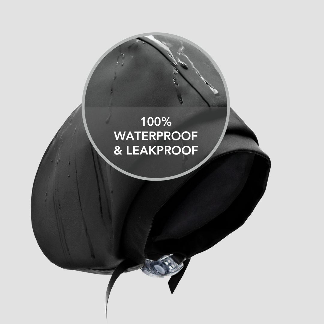 Waterproof Adjustable Kids Swim Cap with Satin Lining - Hair Protection for Swimming, Beach & Pool Activities