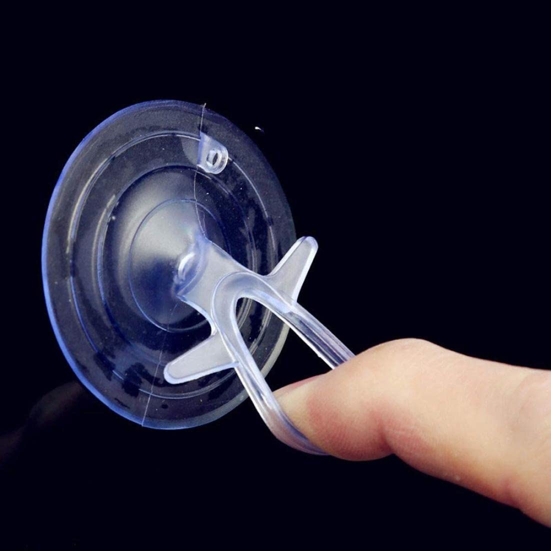 10PCS 3.5cm Clear PVC Suction Cups with Loops - Heavy Duty Plastic Sucker Hooks for Wedding Car Balloon Decor, Bathroom Organization & Kitchen Storage